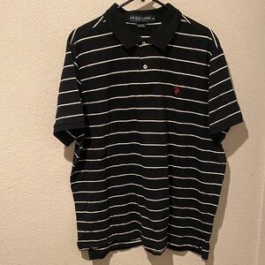 U.S. Polo Assn. Black Striped Men's Polo Shirt